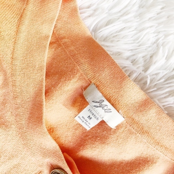 J. Jill Cardigan Orange Gold Buttons szM - Picture 4 of 5